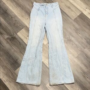 Free People High-Rise Flared Jeans denim pants bottoms